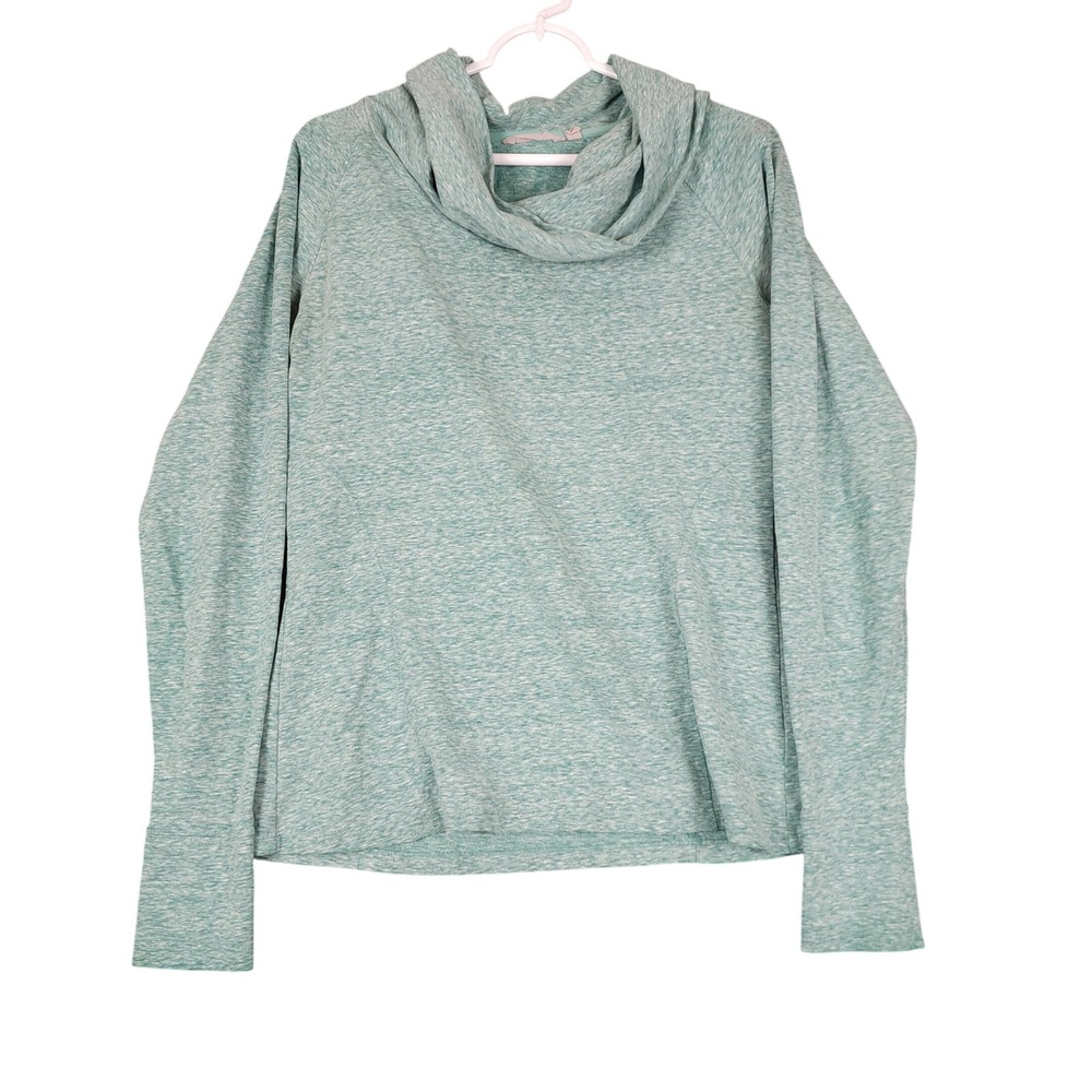 Athleta Cowl Neck Long Sleeve Heathered Casual Top Women's Size L‎